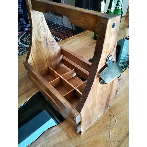 Ahşap Dekoratif Bira Sepeti - SD03-01
