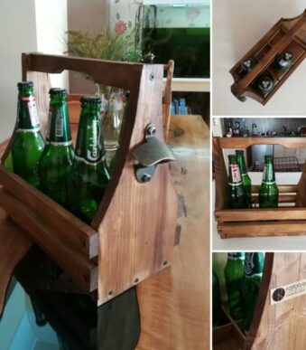 Ahşap Dekoratif Bira Sepeti - SD03-01