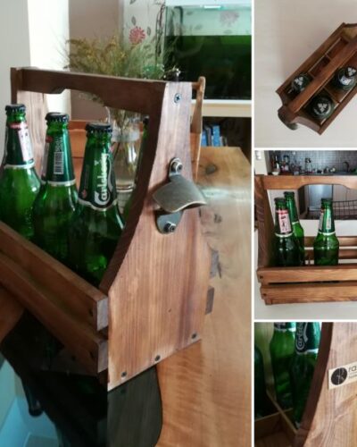 Ahşap Dekoratif Bira Sepeti - SD03-01