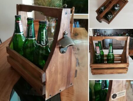 Ahşap Dekoratif Bira Sepeti - SD03-01