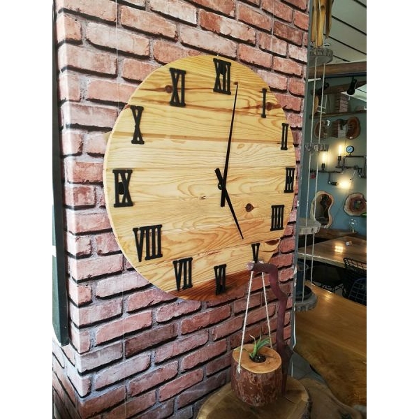 Ahşap Duvar Saati 70 cm çap - RTL157-1